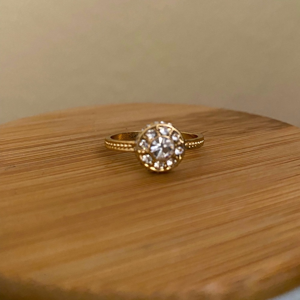 Gold plated sterling silver ring. Size 7